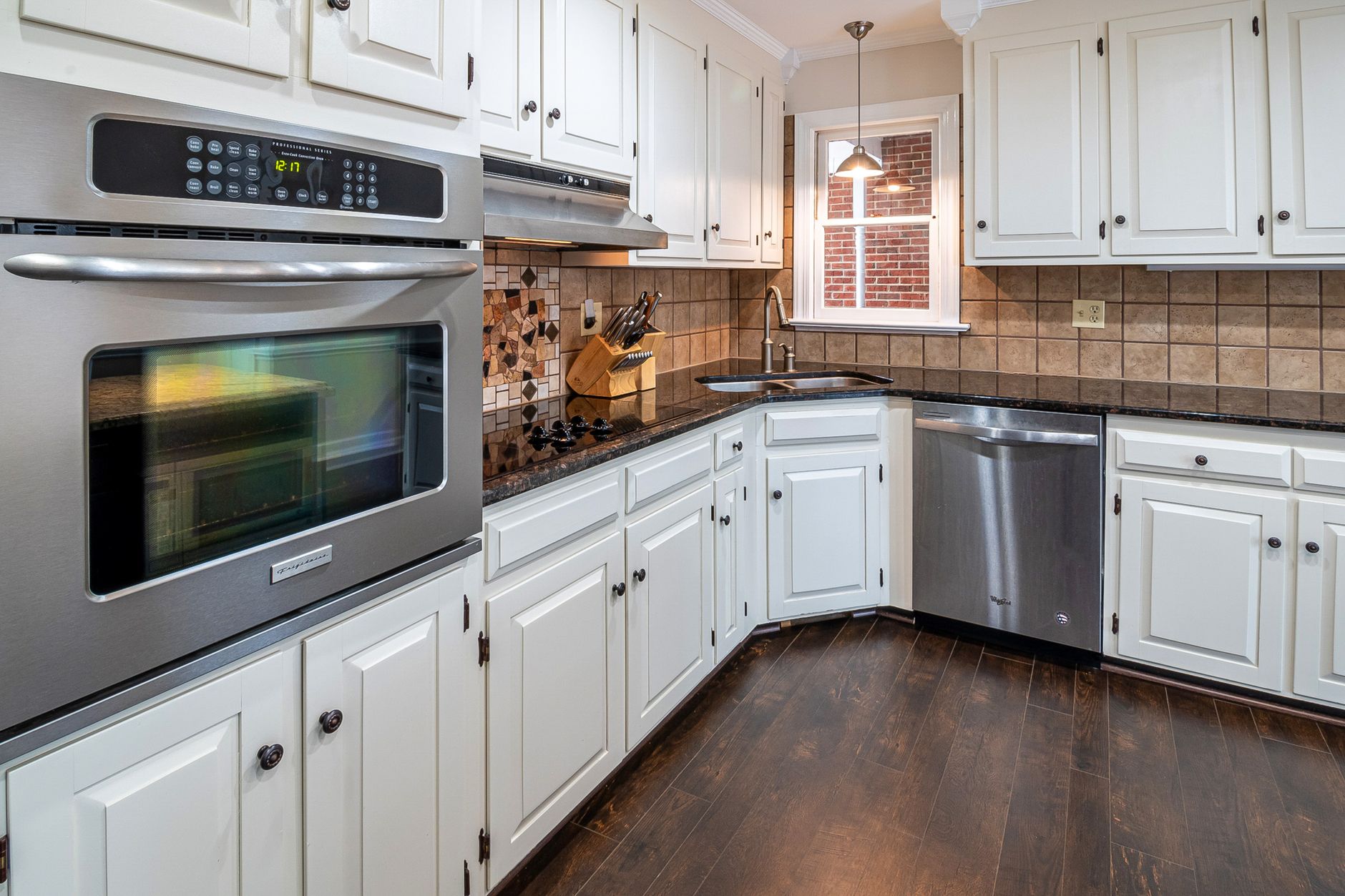 Oak cabinets, reborn in white — After